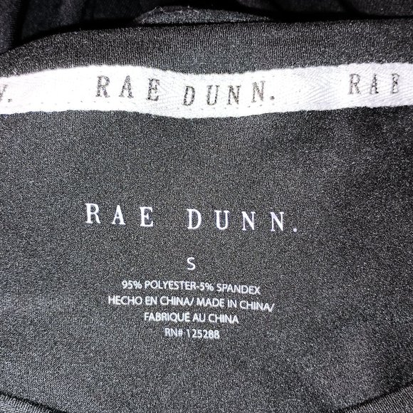 EUC~Rae Dunn "Happy New Year" Jet Black Long Sleeve Holiday Sleep Shirt (Small) - Picture 4 of 4